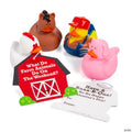 2" Farm Rubber Duck Valentine Exchanges with Card for 12