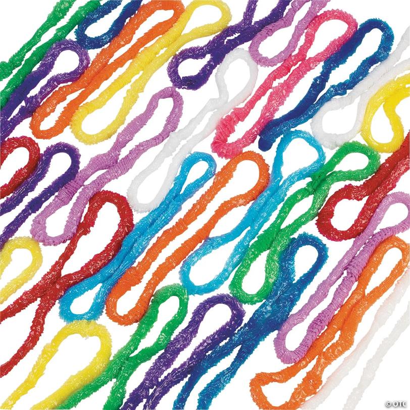 30" Bulk 100 Pc. Bright Colors Plastic Lei Assortment | Elite Festo