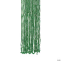 30" Bulk 48 Pc. Green Metallic Plastic Bead Necklaces | Elite Festo