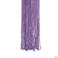 30" Bulk 48 Pc. Metallic Purple Plastic Bead Breakaway Necklaces | Elite Festo