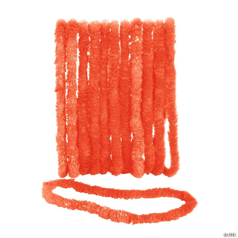 32" Bulk 50 Pc. Orange School Spirit Plastic Leis | Elite Festo