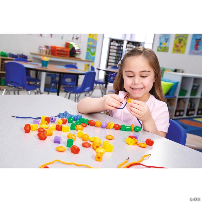 3/4" - 1" Jumbo Plastic Lacing Beads & Strings Set - 100 Pc.