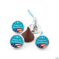 3/4" diam. Personalized Patriotic Hershey’s Kisses Stickers - 60 Pc.