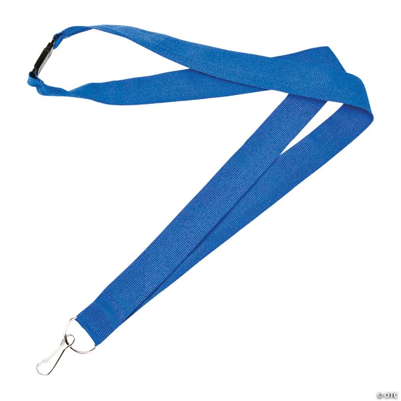 35" Bright Blue Nylon Lanyards with Breakaway Clasp - 12 Pc. | Elite Festo