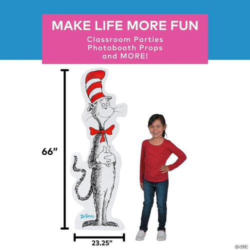 38" - 66" Dr. Seuss™ Characters Life-Size Cardboard Cutout Stand-Up Set - 2 Pc.