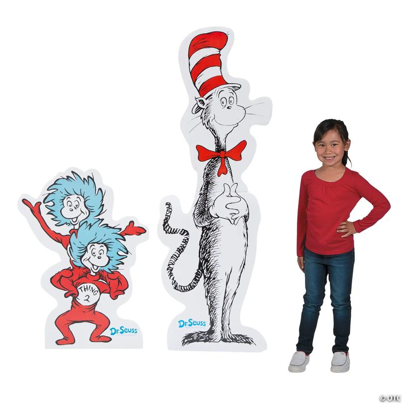 38" - 66" Dr. Seuss™ Characters Life-Size Cardboard Cutout Stand-Up Set - 2 Pc.
