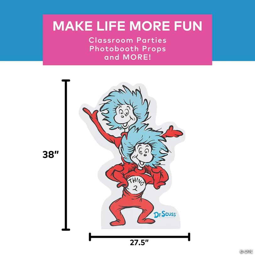 38" - 66" Dr. Seuss™ Characters Life-Size Cardboard Cutout Stand-Up Set - 2 Pc.