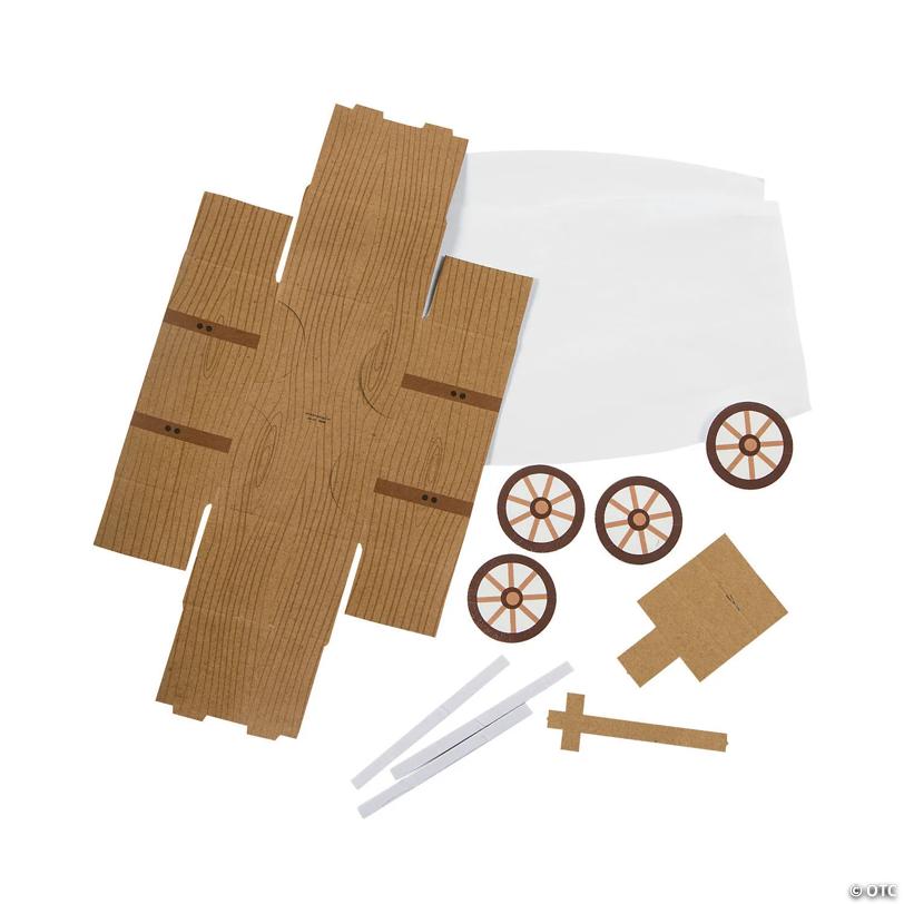 3D Western Covered Wagon Craft Kit - Makes 12