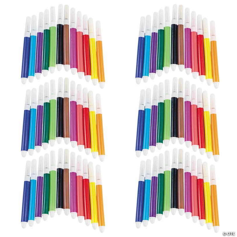 3 1/2" Bulk 48 Boxes of Mini Plastic Marker Sets - 12 Colors Per Box