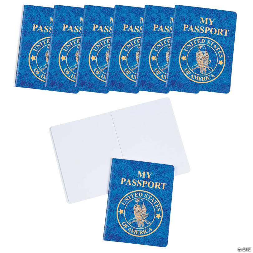 3 1/2" x 4 1/2" Bulk 72 Pc. Blue U.S. Passport Styled Notepads