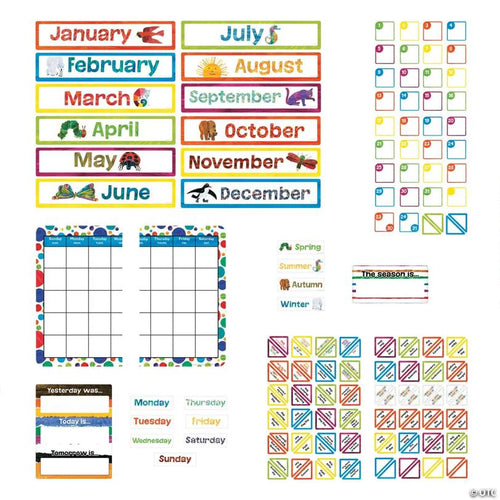 3 1/4" - 25 1/4" World of Eric Carle Paper Calendar Set