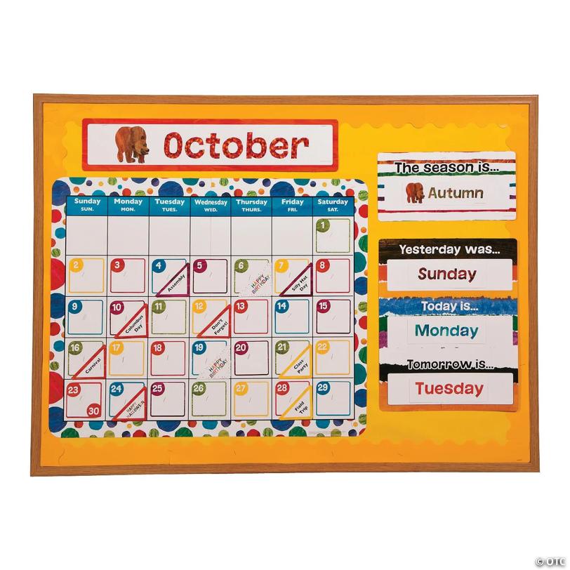 3 1/4" - 25 1/4" World of Eric Carle Paper Calendar Set