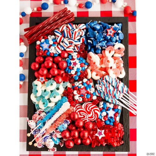 3" 14 oz. Patriotic Twist Red, White & Blue Cherry Lollipops - 24 Pc.
