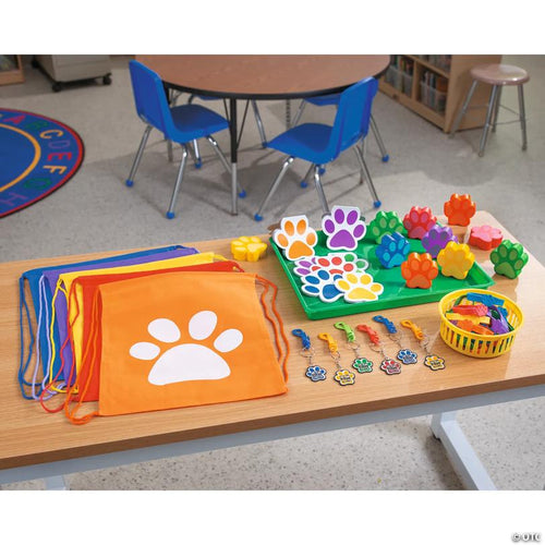 3" Bulk 300 Pc. Brightly Colored Paw Print-Shaped Foam Stress Toys