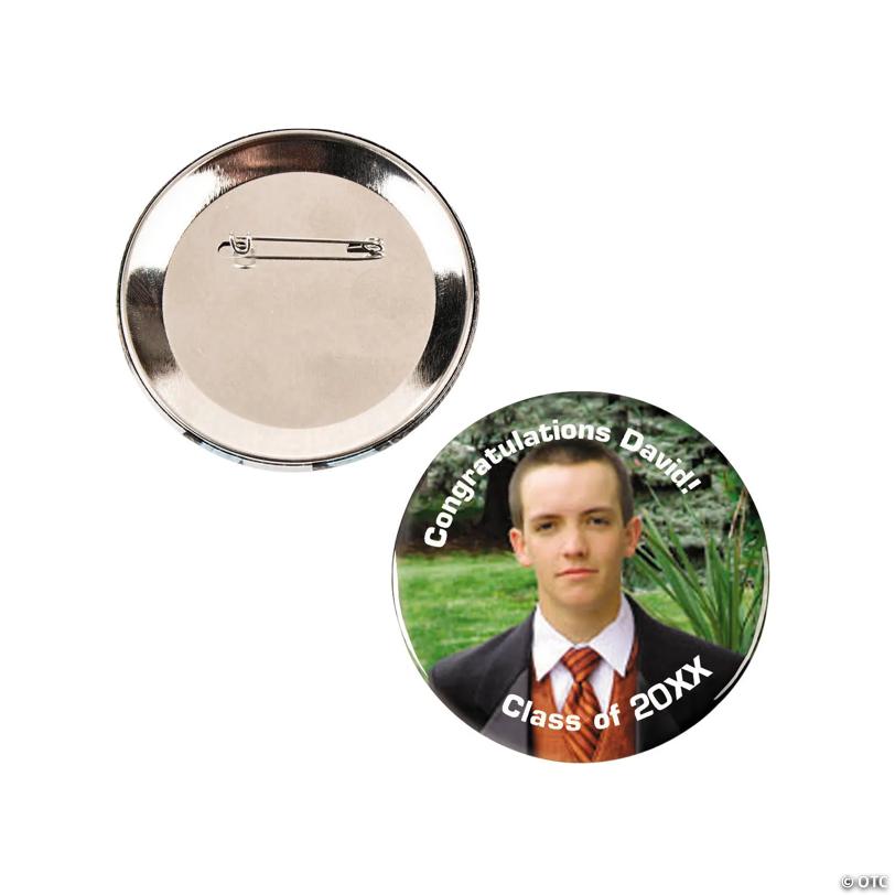 3" Custom Photo with Personalized Text Metal Buttons - 12 Pc. | Elite Festo