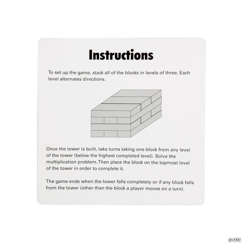 3" Multiplication Wood Building Blocks with Charts Set - 58 Pc.