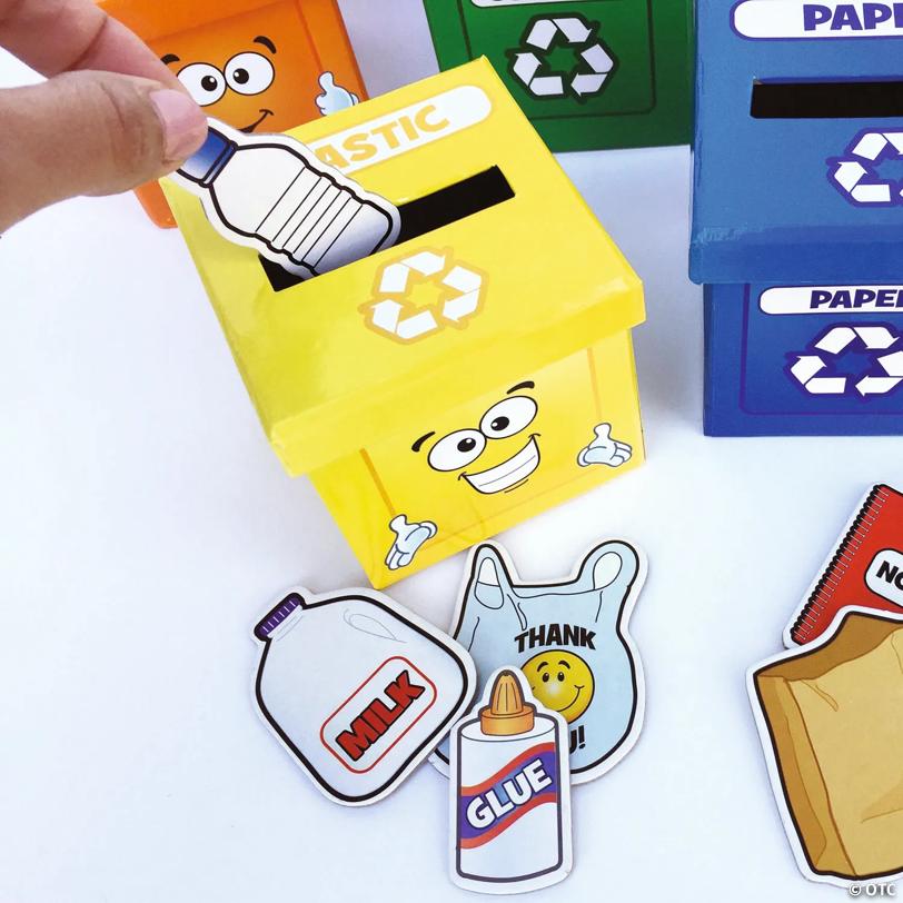 3" x 3" Learn To Recycle Sorting Activity Boxes Set - 54 Pc.