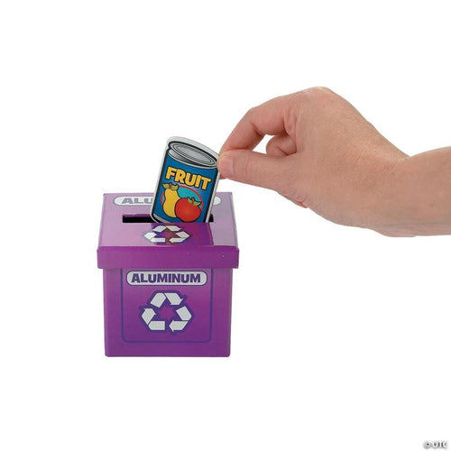 3" x 3" Learn To Recycle Sorting Activity Boxes Set - 54 Pc.