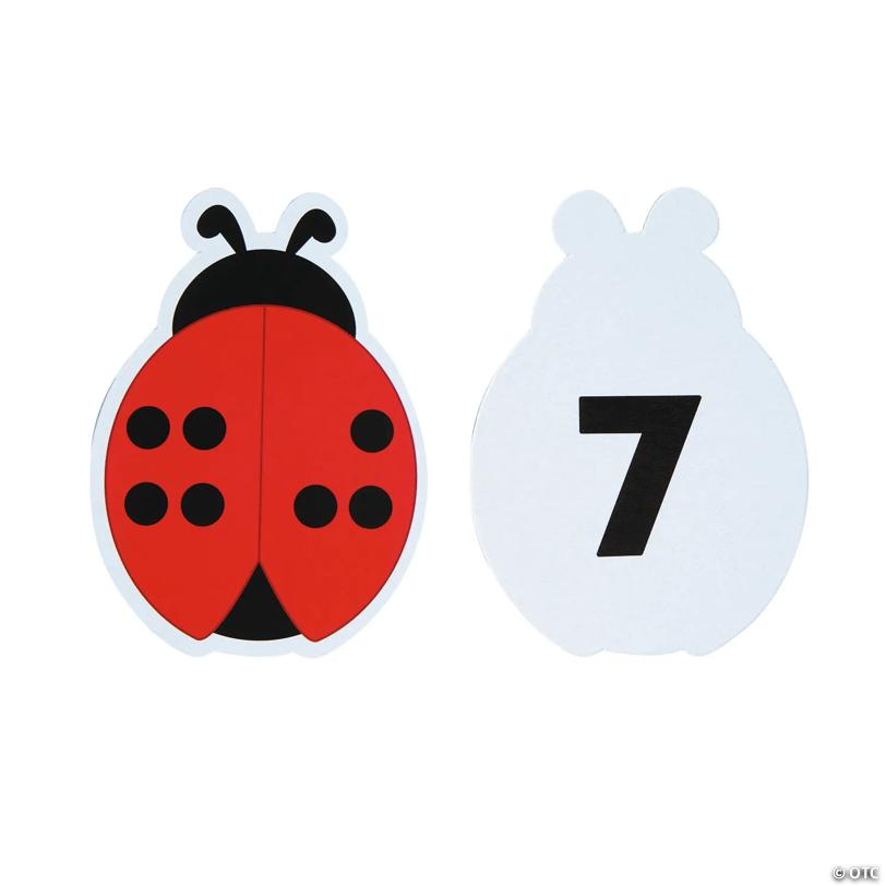 3" x 4 1/4" Double-Sided Laminated Cardstock Subitizing Ladybug Set – 96 Pc.