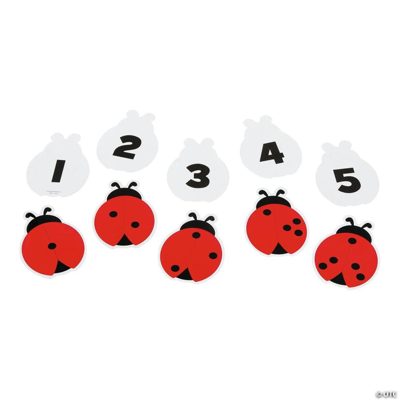 3" x 4 1/4" Double-Sided Laminated Cardstock Subitizing Ladybug Set – 96 Pc.