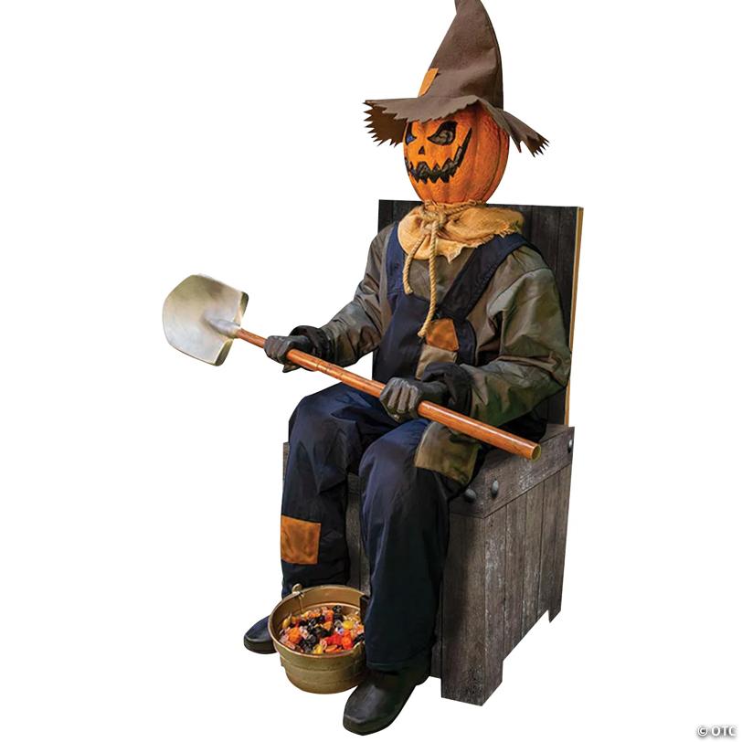 44" Smiling Jack Greeter with Chair Halloween Decoration - image 2