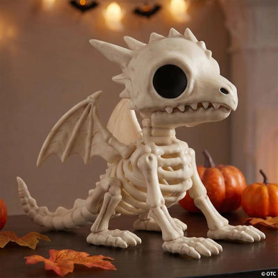 4 1/2" Sitting Dragon Skeleton Halloween Decoration
