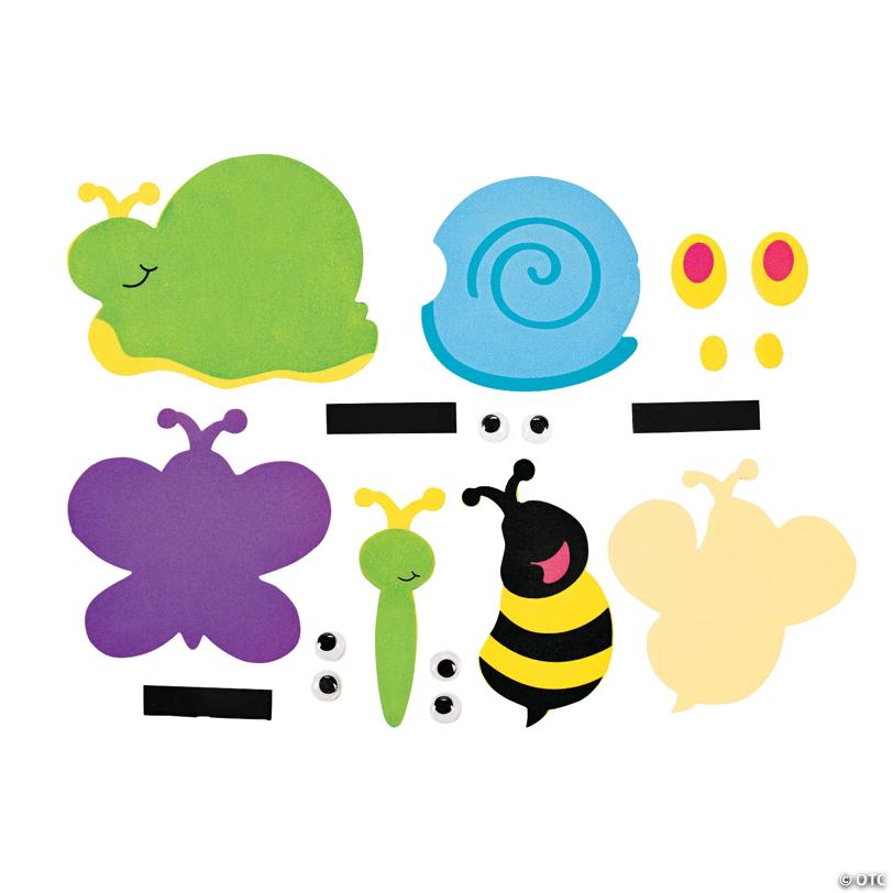 4 3/4" x 3 1/2" Bug Magnet Self-Adhesive Foam Craft Kit - Makes 12