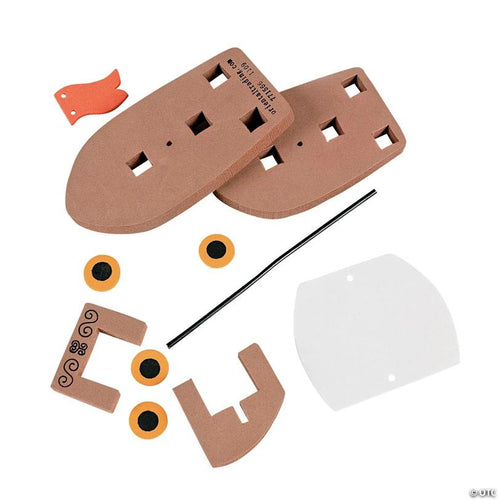 4 3/4" x 5 1/2" 3D Floating Ship Foam Craft Kit - Makes 12