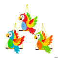 4 3/4" x 6" Hanging Tropical Parrot Foam Craft Kit - Makes 12