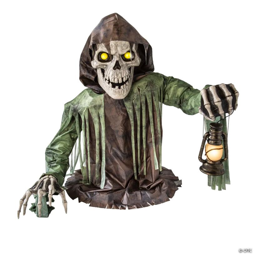 4 Ft. 10" Animated Light-Up Corroded Skeleton Reaper - image 2