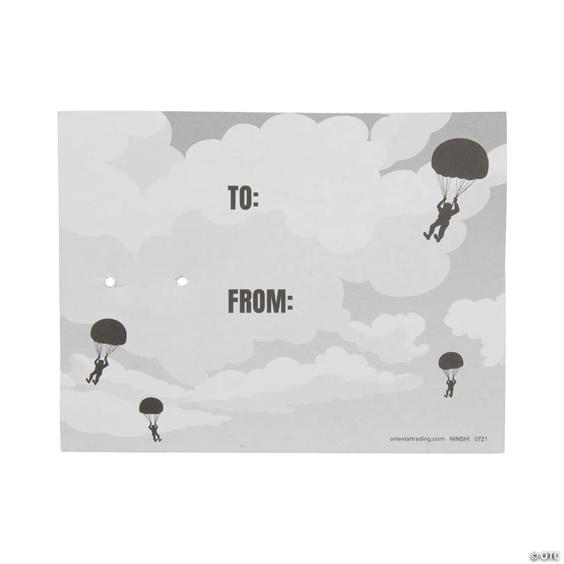 4" Mini Paratrooper Valentine Exchanges with Card for 24