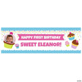 52" x 17" Cupcake Sprinkles Party Photo Custom Banner - Small