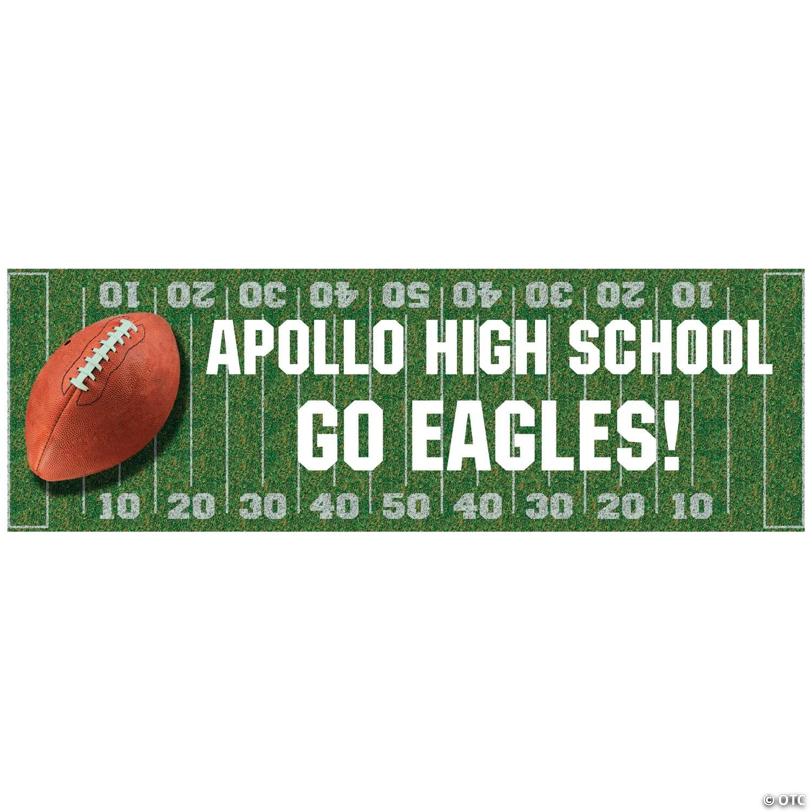 52" x 17" Football Field Sports Custom Banner - Small