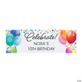 52" x 17" Personalized Celebrate Balloon Banner - Small