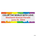 52" x 17" Personalized Rainbow Banner - Small