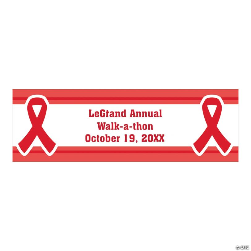 52" x 17" Ribbon Awareness Custom Banner - Small
