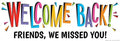 52" x 17" Welcome Back Custom Banner - Small