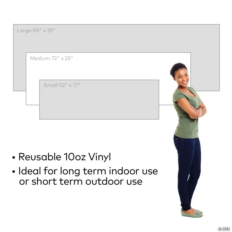 52" x 17" Welcome Back Custom Banner - Small