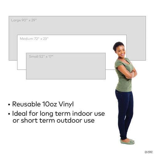 52" x 17" Welcome Back Custom Banner - Small