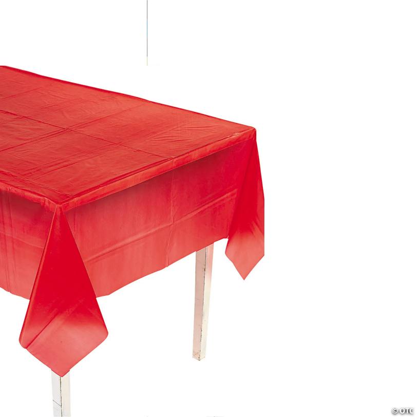 54" x 108" Rectangle Disposable Plastic Tablecloth for 8 Ft. Table