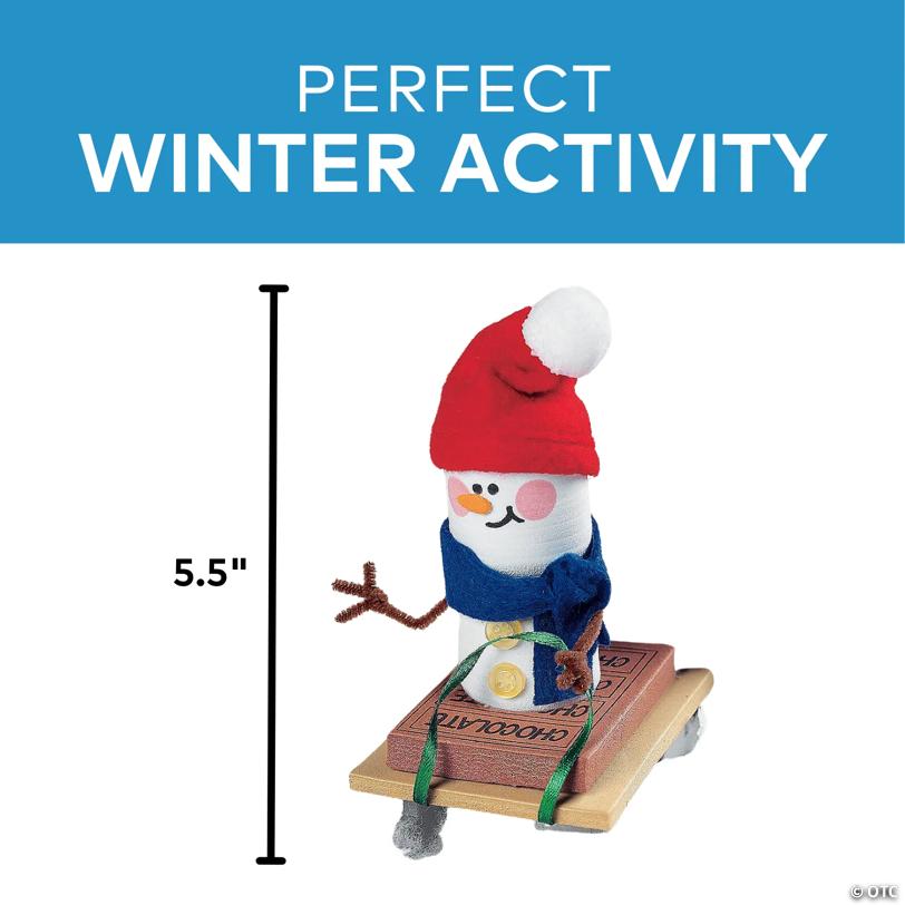 5 1/2" Marshmallow Snowman Christmas Ornament Craft Kit - Makes 12