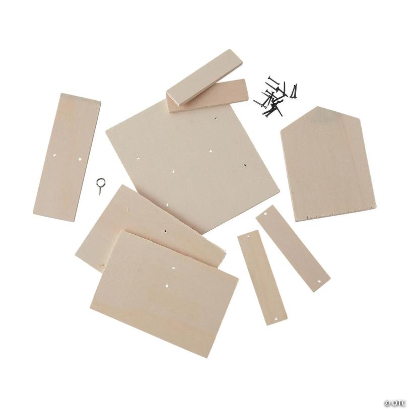 5 3/4" x 4 1/2" DIY Unfinished Wood Bird Feeder Kits - Makes 12