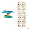 5 3/4" x 4 1/2" DIY Unfinished Wood Bird Feeder Kits - Makes 12