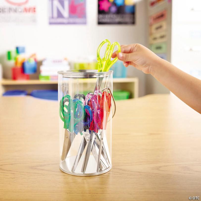 5" Bulk 48 Pc. Colorful Metal School Scissors with Plastic Grips