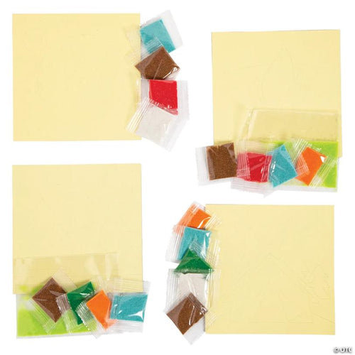 5" Camp Sand Art Self-Adhesive Cardboard Craft Kit - Makes 24