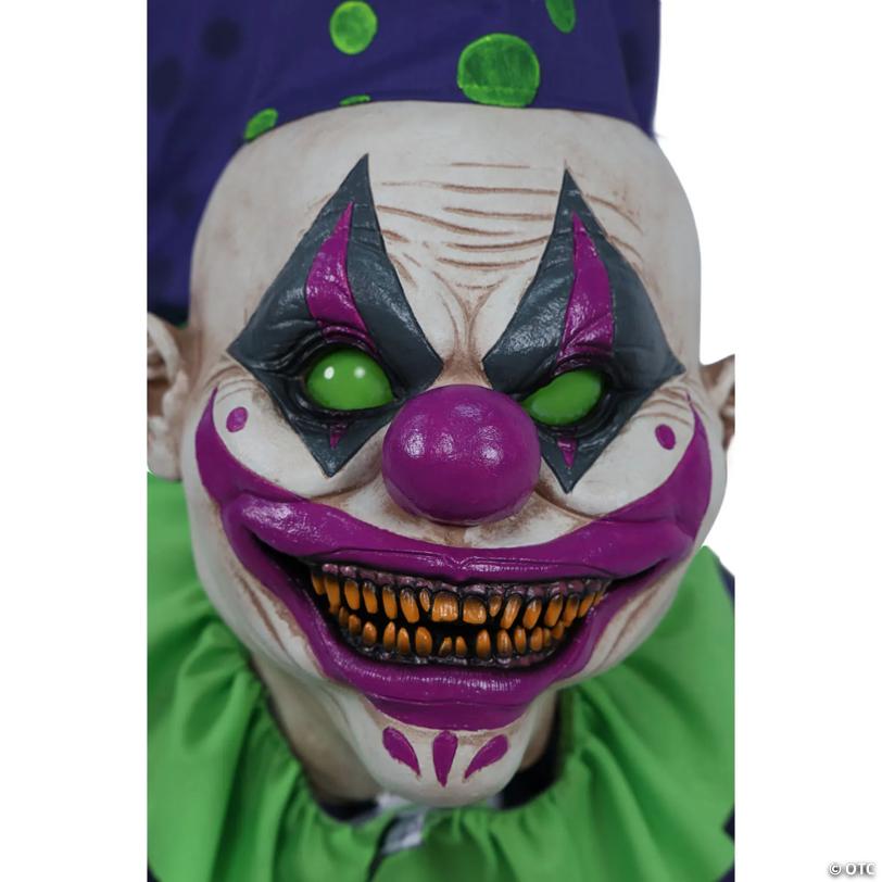5 Ft. Animated Light-Up Upside-Down Clown with Jack-O'-Lantern Halloween Decoration - image 5