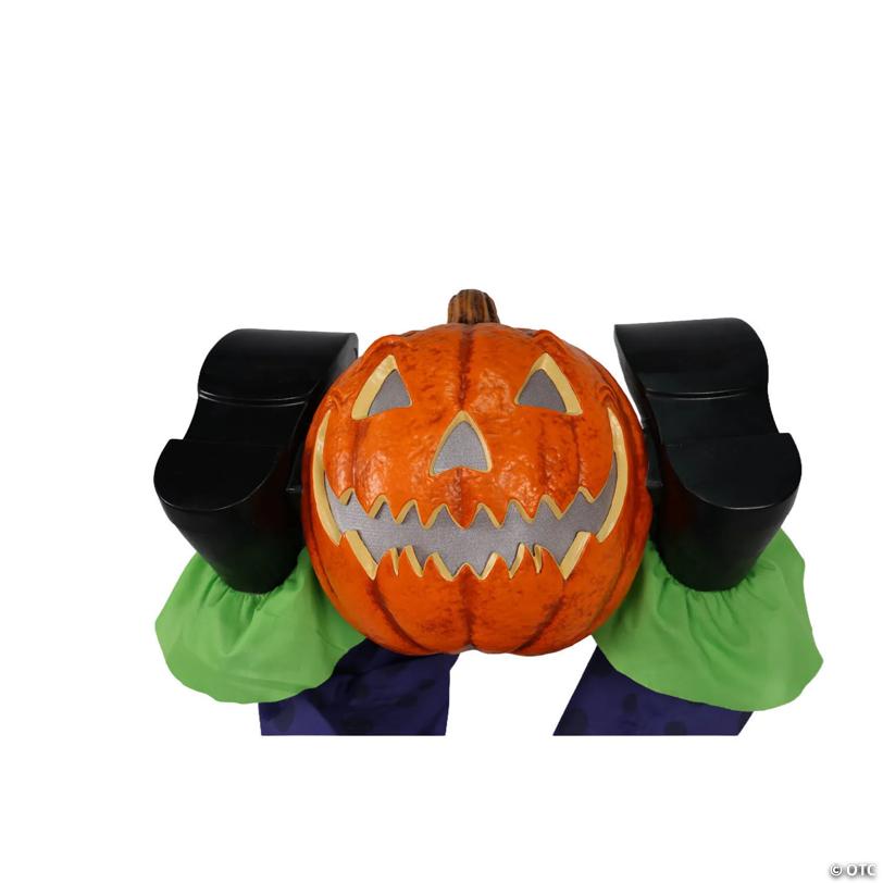 5 Ft. Animated Light-Up Upside-Down Clown with Jack-O'-Lantern Halloween Decoration - image 6