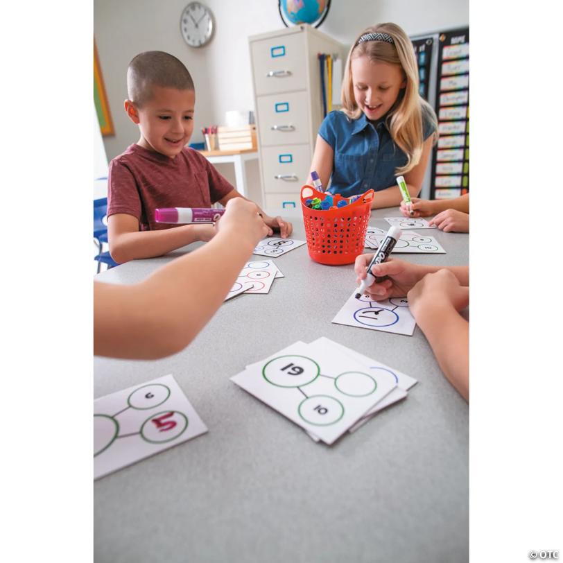 5" x 4" Number Bond Dry Erase Cardboard Educational Card Set - 50 Pc.