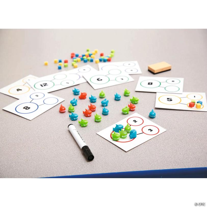 5" x 4" Number Bond Dry Erase Cardboard Educational Card Set - 50 Pc.