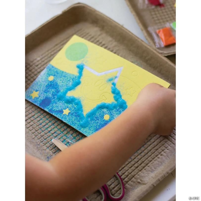5" x 7" Awesome Outer Space Sand Art Self-Adhesive Cardboard Craft Kit - Makes 24